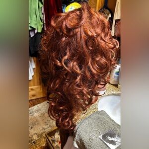 Forever Young 3/4 Hair piece- Gorgeous Curls - Deep Red NIP - Tags - see pics
